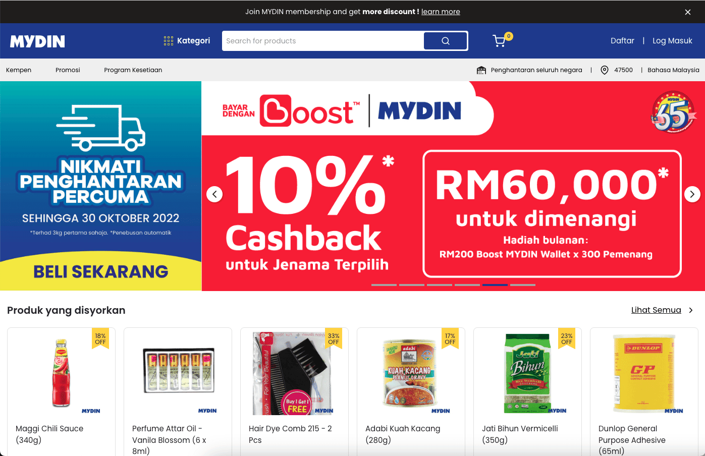 Snapshot of Mydin x Dropee